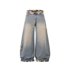 Star Patched Camo Baggy Jeans