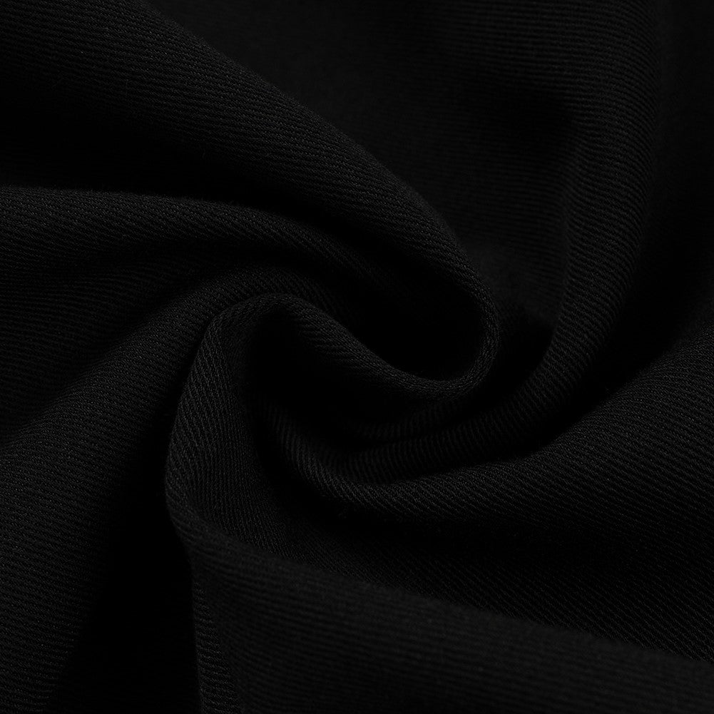 Black Abstract Drape Pants