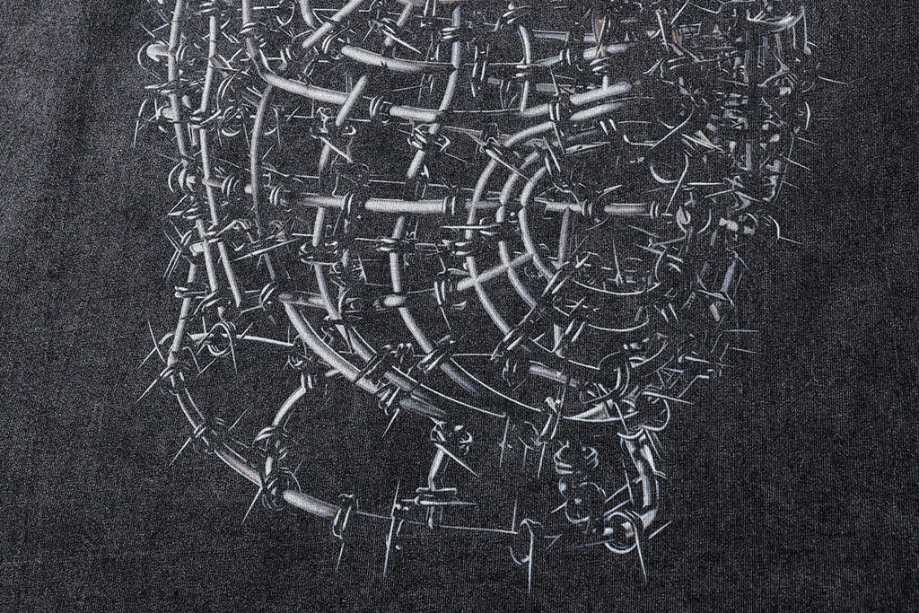 Barbed Mask T-shirt | Black Print T-shirts 