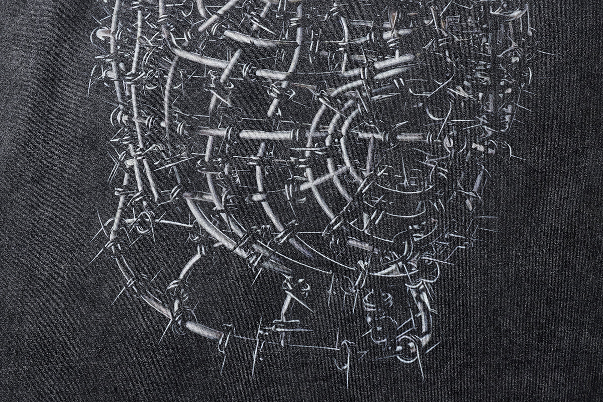 Barbed Mask T-shirt | Black Print T-shirts 