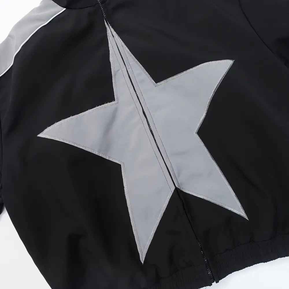 Star Pattern Zipper Jacket