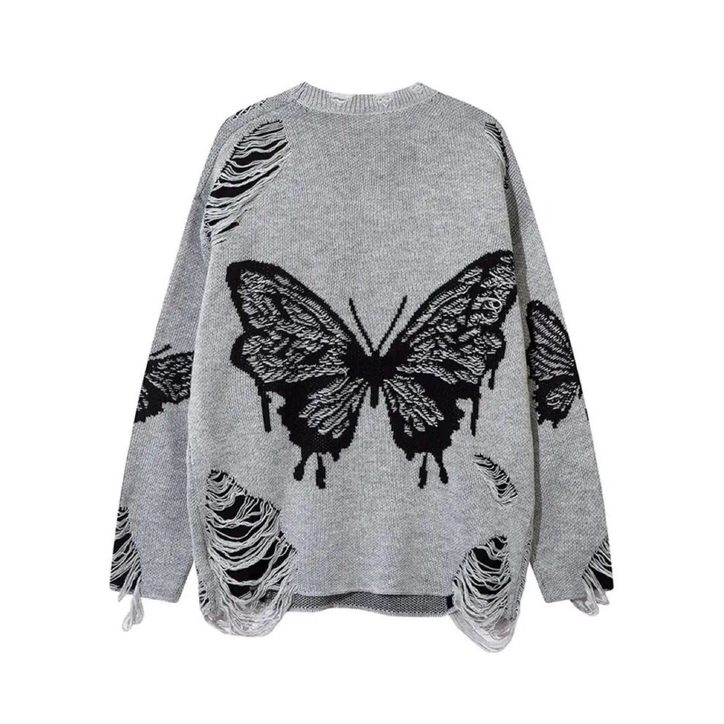 Butterfly Bliss Ripped Sweater