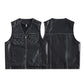 Sleek Utility Leather Vest