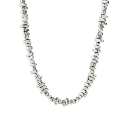 Silver Stone Beaded Necklace