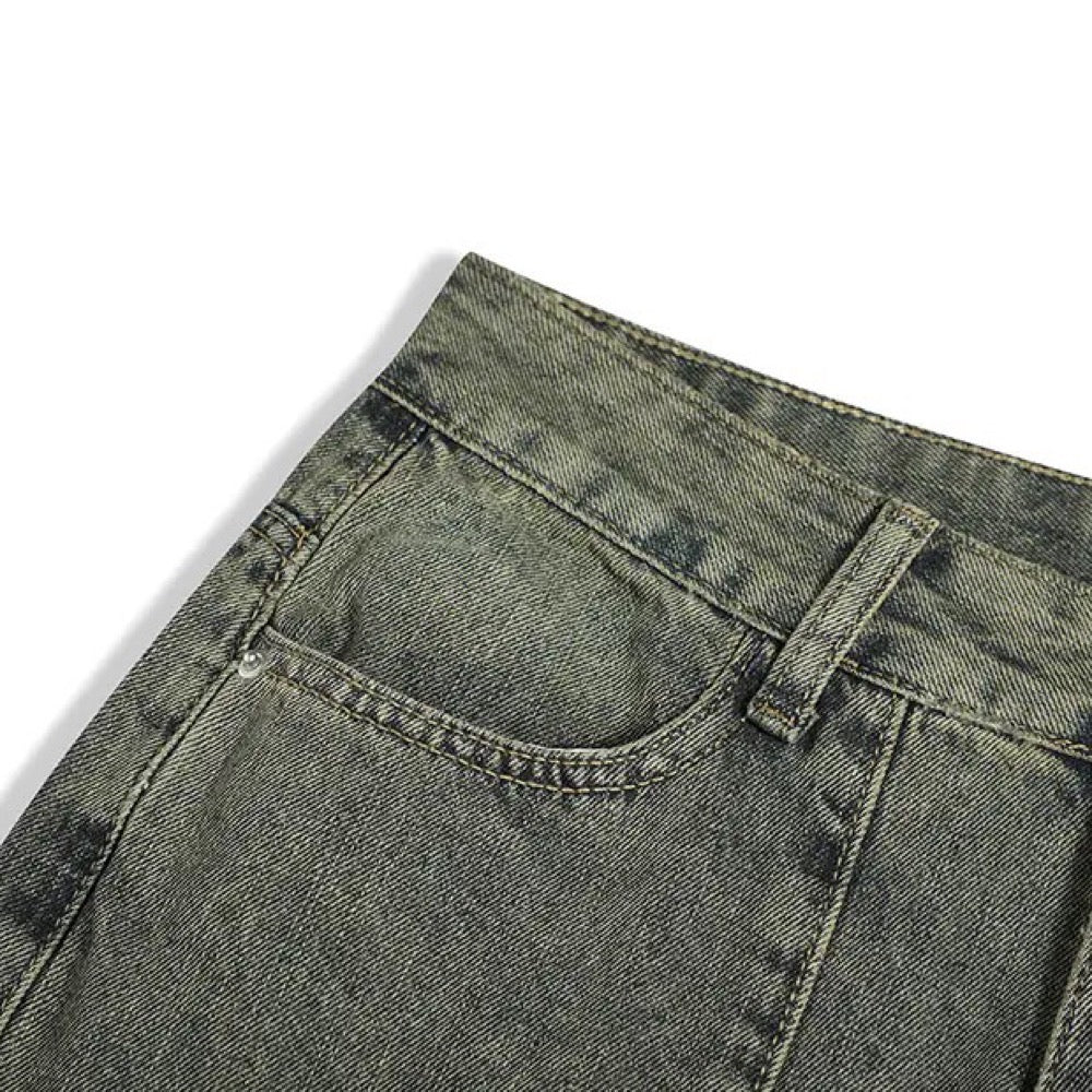 RetroPatch Denim Pants | Wide Leg Jeans for Men and Women