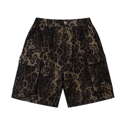 Leopard Print Pocket Shorts