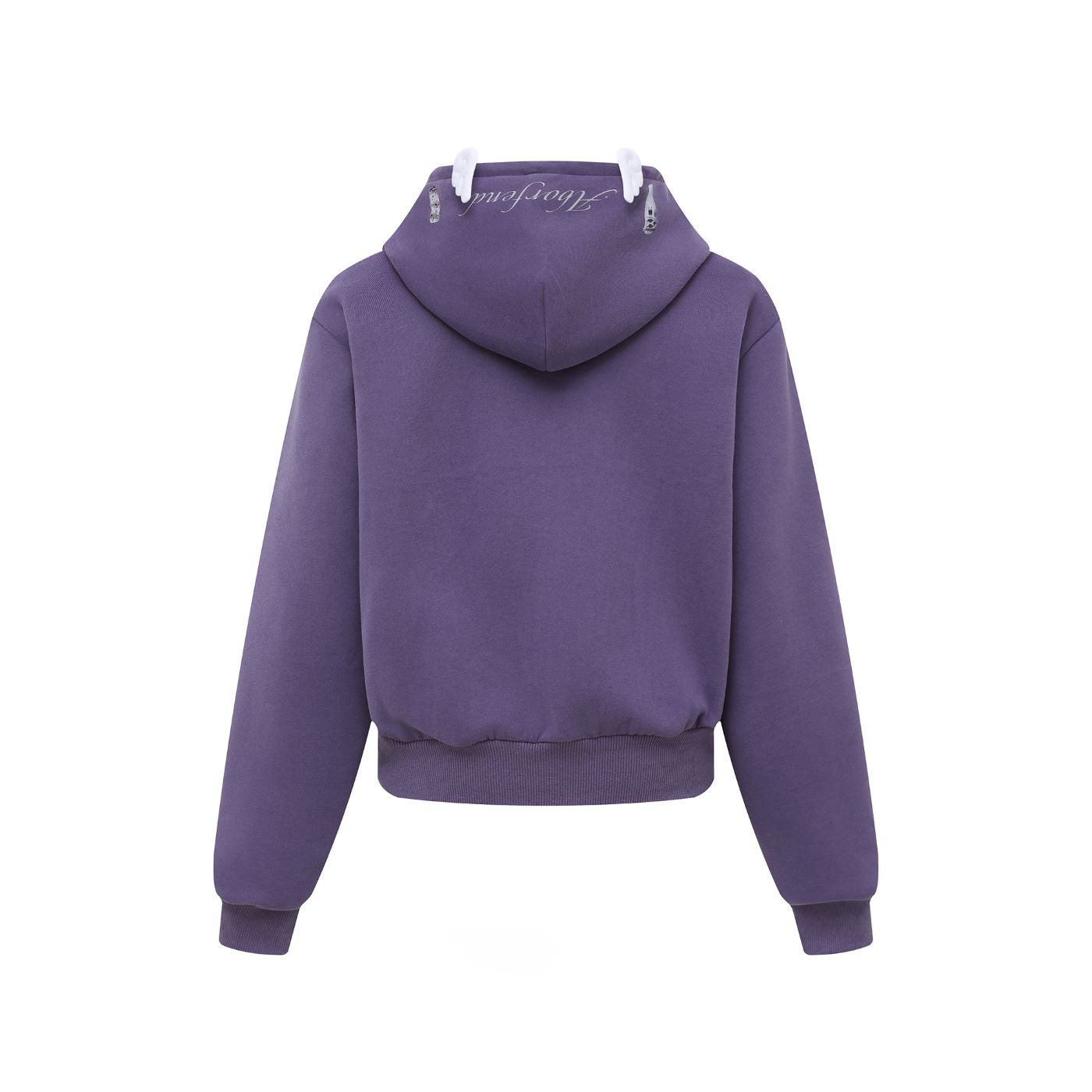 Beaded Zipper Graphic Hoodie