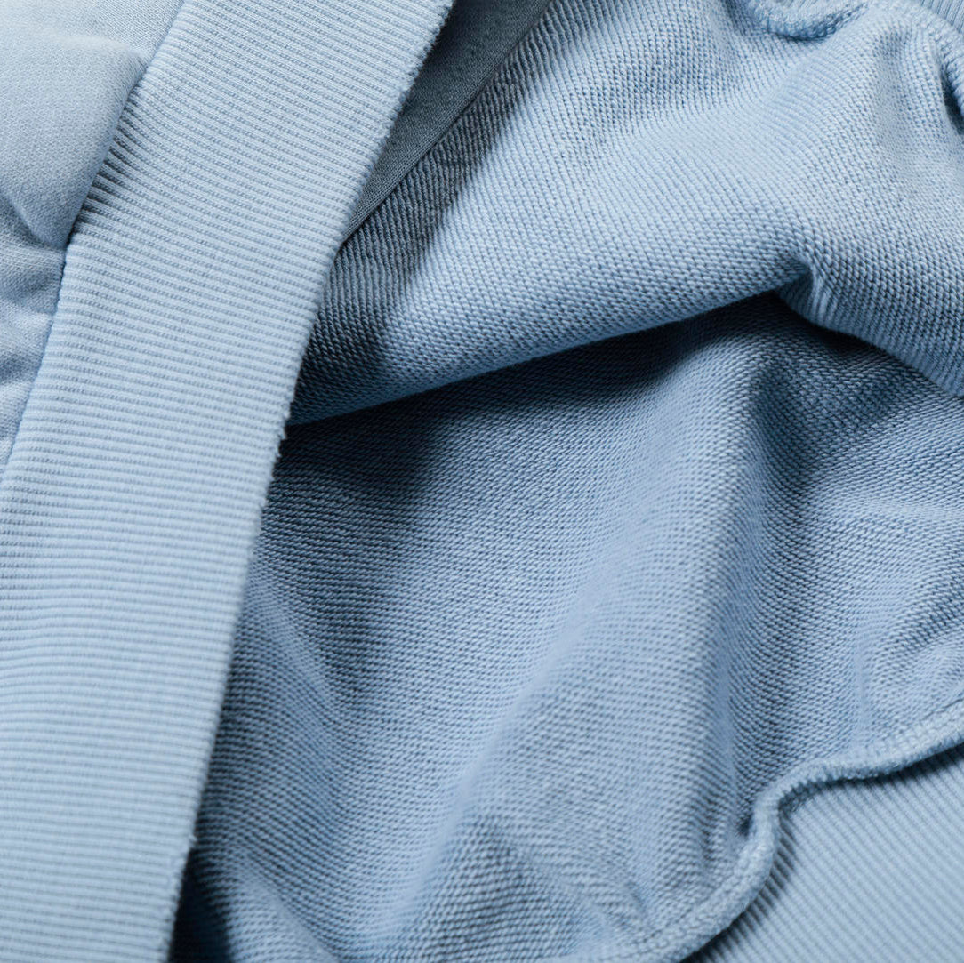 Faded Script Distress Zip Hoodie