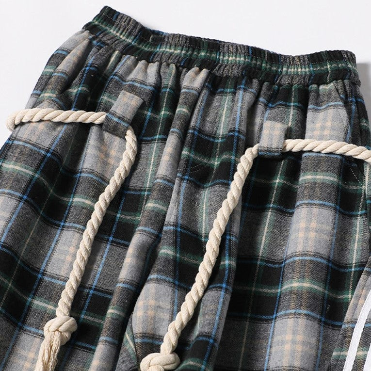The Nomad Plaid Wide-Legs Pants