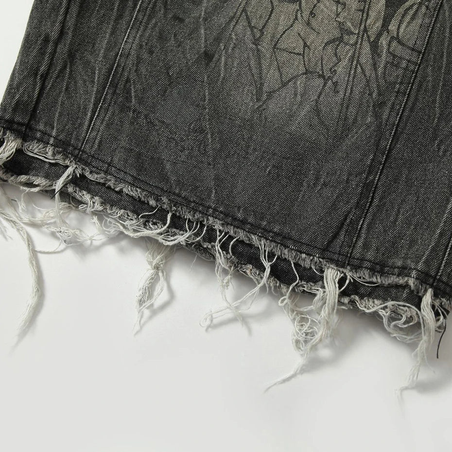 Static Comic Denim Shorts