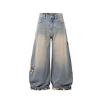 Star Patched Camo Baggy Jeans