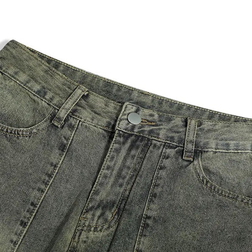 RetroPatch Denim Pants | Wide Leg Jeans for Men and Women
