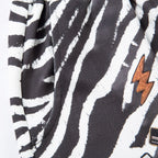 Wide-Leg Zebra Print Emblems Pants