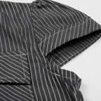 Midnight Pinstripe Button-Up Top
