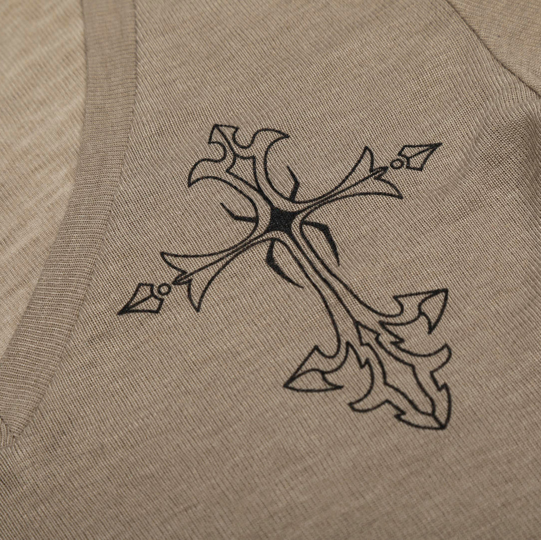 Moonthorn Cross V-Neck Top
