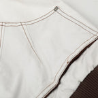 Ivory Contrast Stitch Utility Jacket