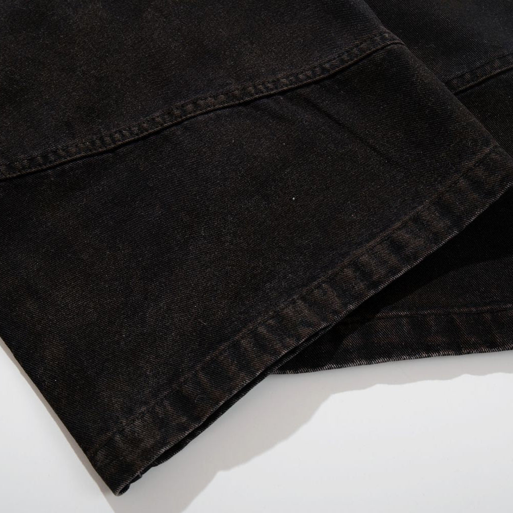 Tectonic Paneled Wide-Leg Jeans