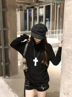 Asymmetric Funnel Long Sleeve