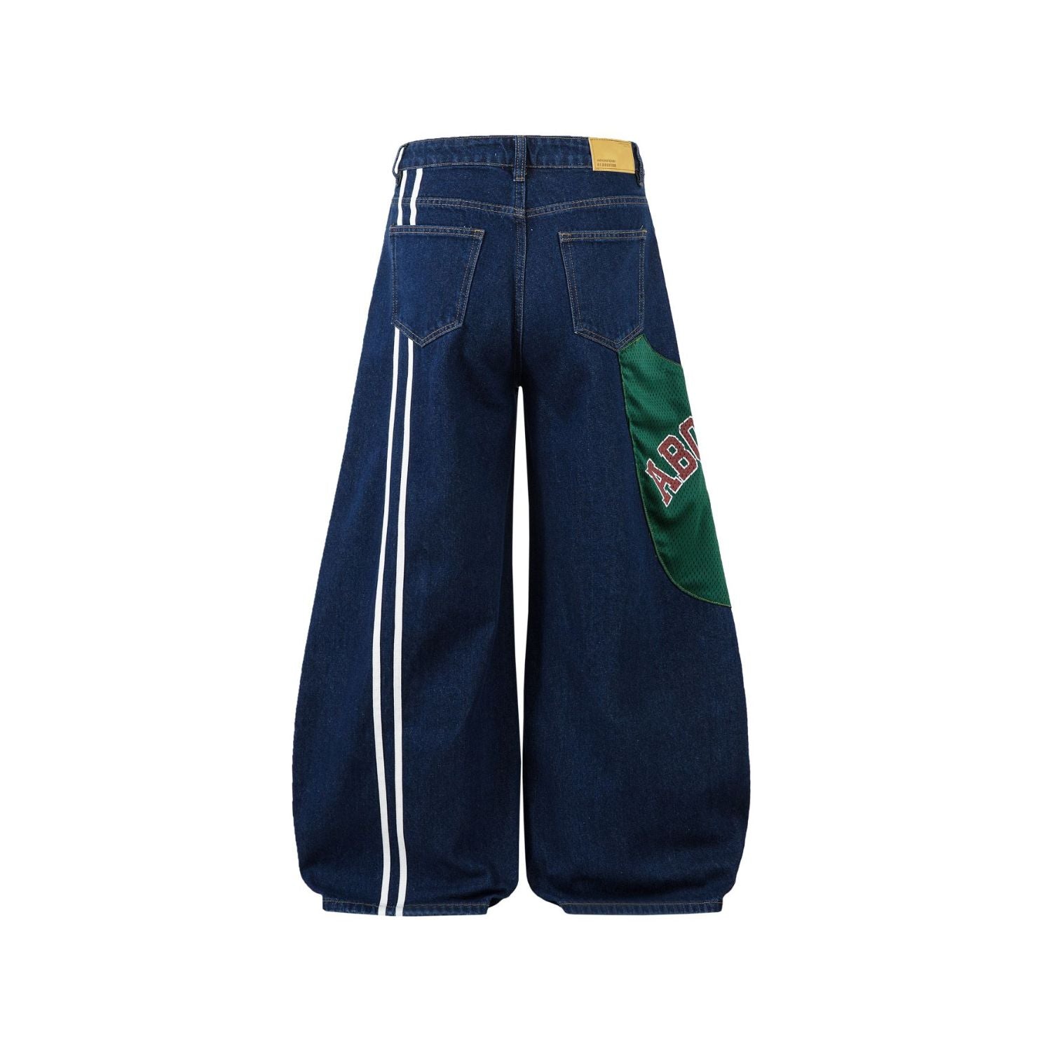 Jersey Patch Baggy Barrel Jeans - honeybear