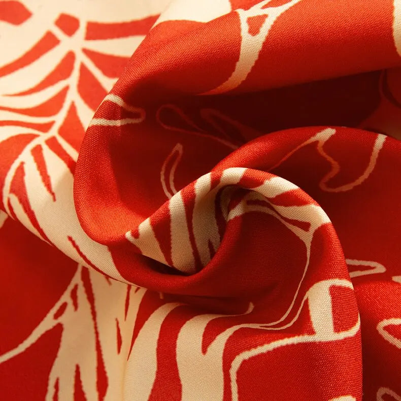 Red Palm Print Shirt