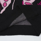 Vivid Pink Flutter Knit Sweater