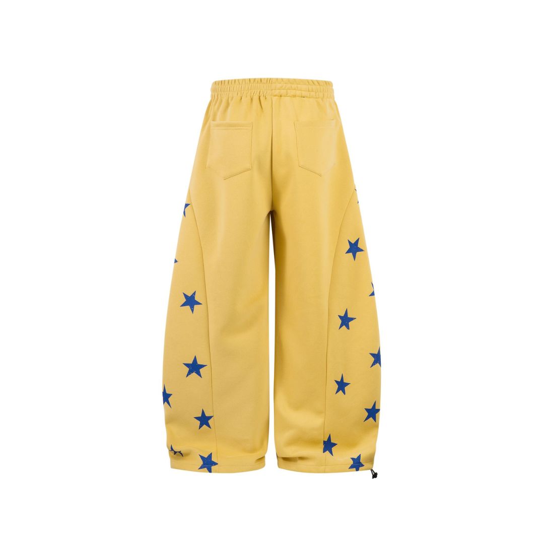 Star Print Barrel Sweatpants