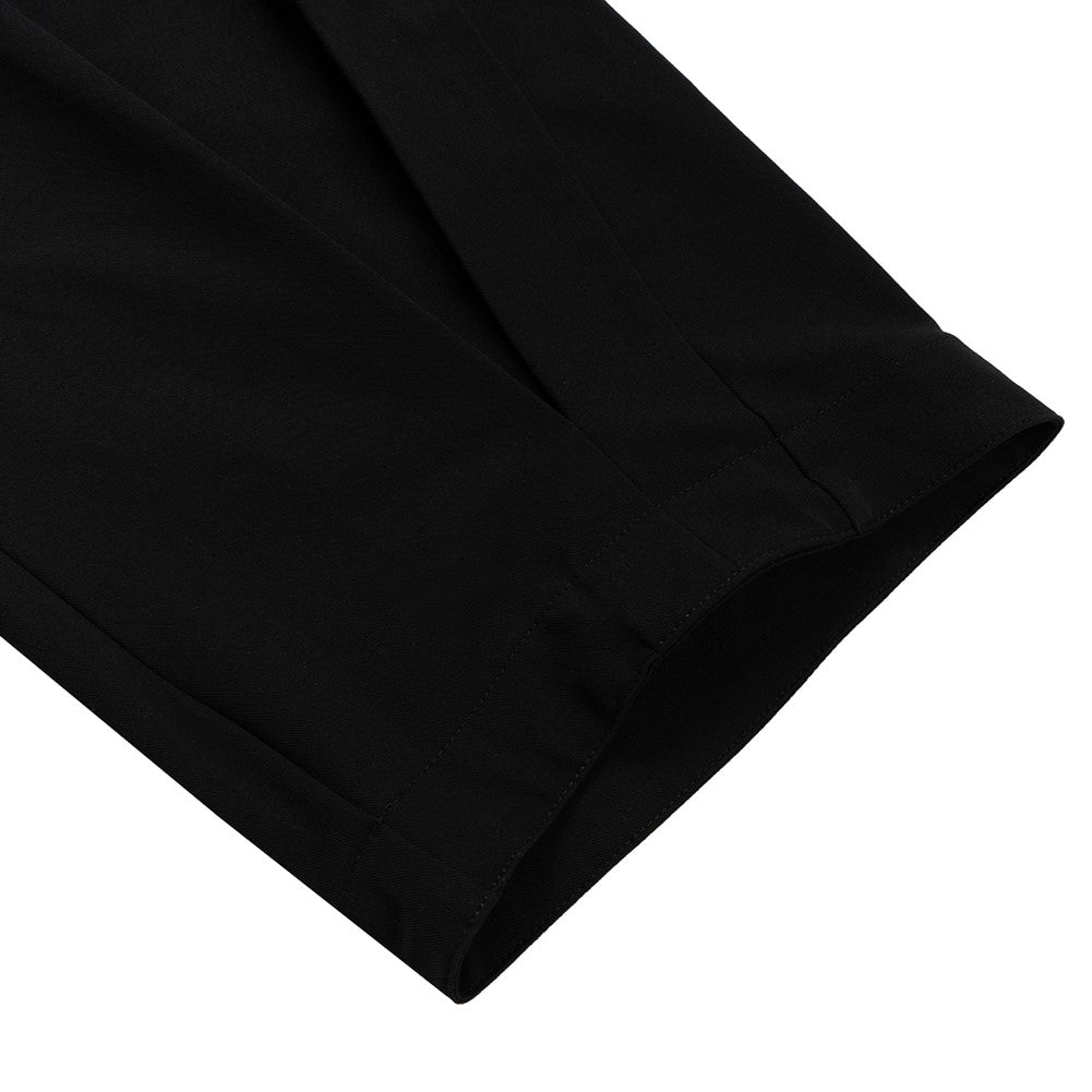 Black Abstract Drape Pants