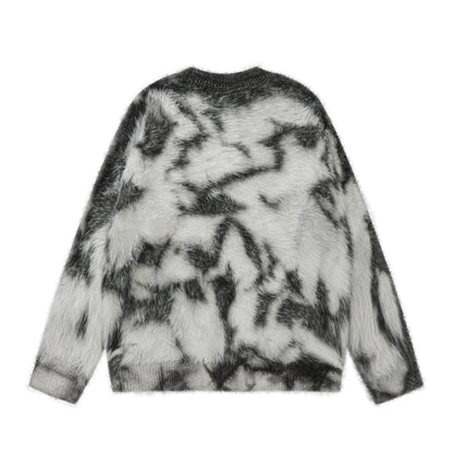 Serene Swirl Furry Sweater