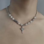Celestial Eternity Glass Pearl Necklace