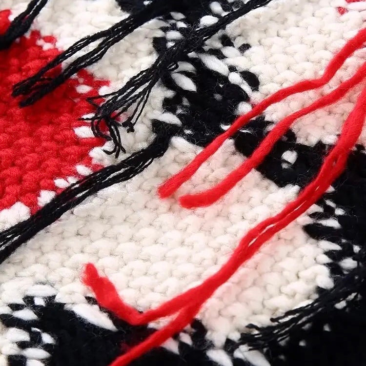 Red Heart Flower Knitted Vest | Crochet Vest Top | h0neybear