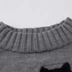 Fluffy Cat Off-Shoulder Sweater