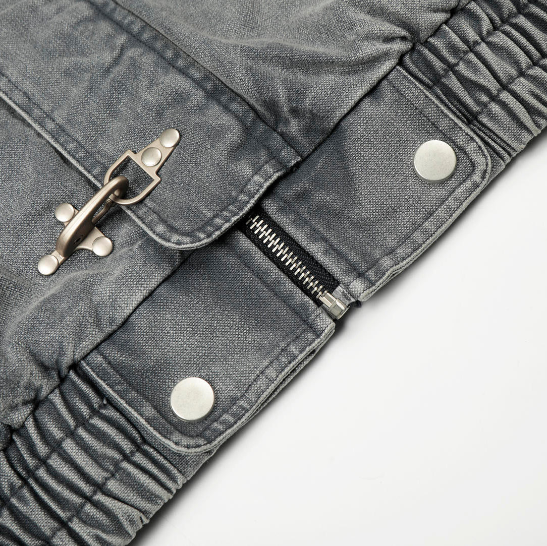 Ironclasp High-Neck Washed Jacket