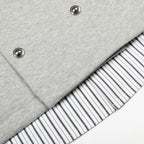 DualLayer Striped Collar Jacket