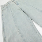 Ice Wash Panelled Barrel Jeans