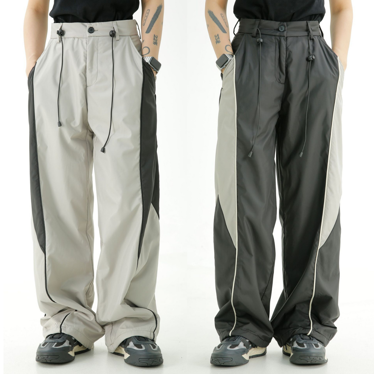 Monochrome Dual Tone Pants