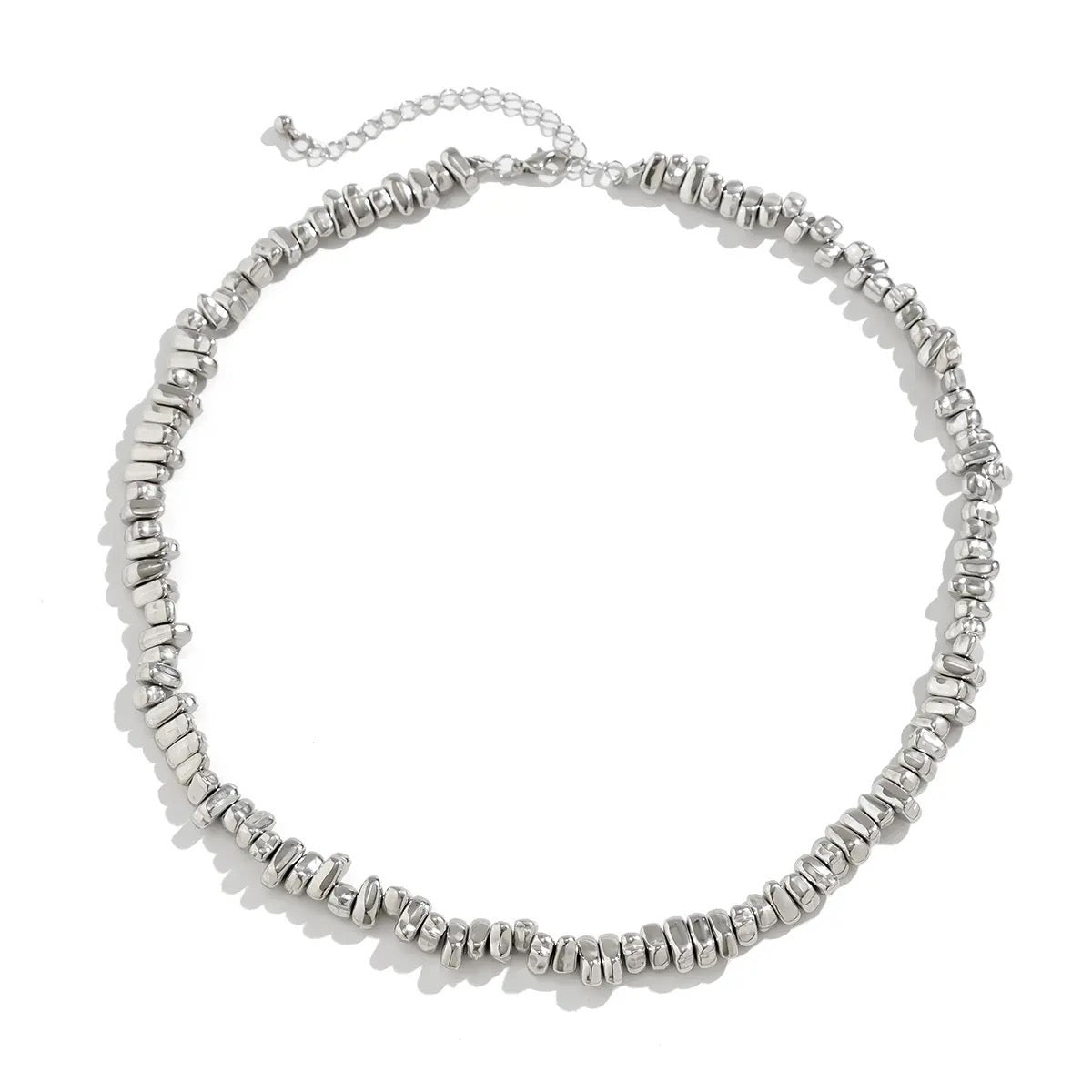 Silver Stone Beaded Necklace