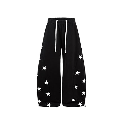 Star Print Barrel Sweatpants
