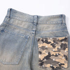 Star Patched Camo Baggy Jeans