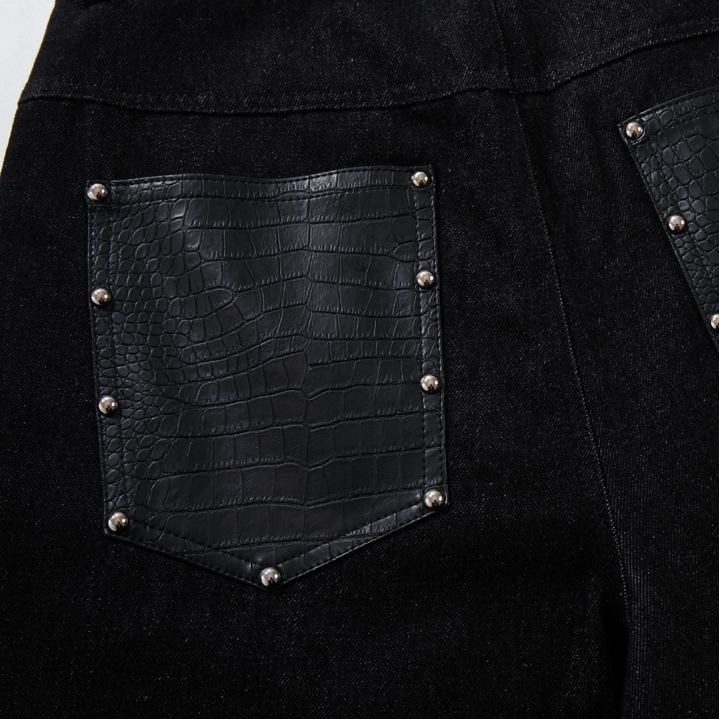 Venom Stitch Panel Jeans - h0neybear Jeans