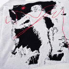 Crimson Stitch Void Sweater