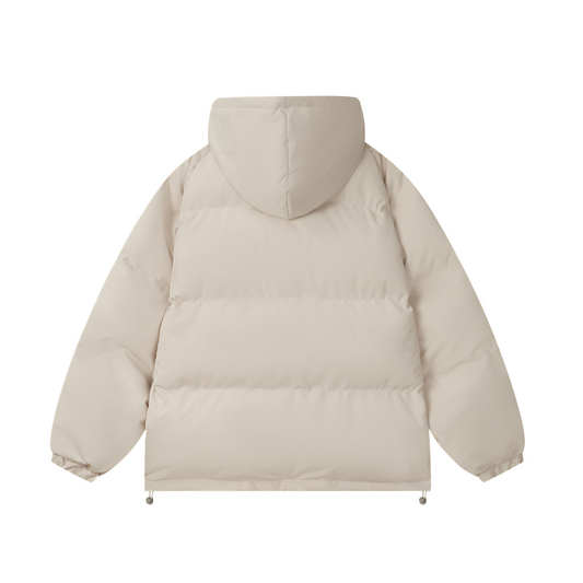 Hooded Slicker Puffer Jacket