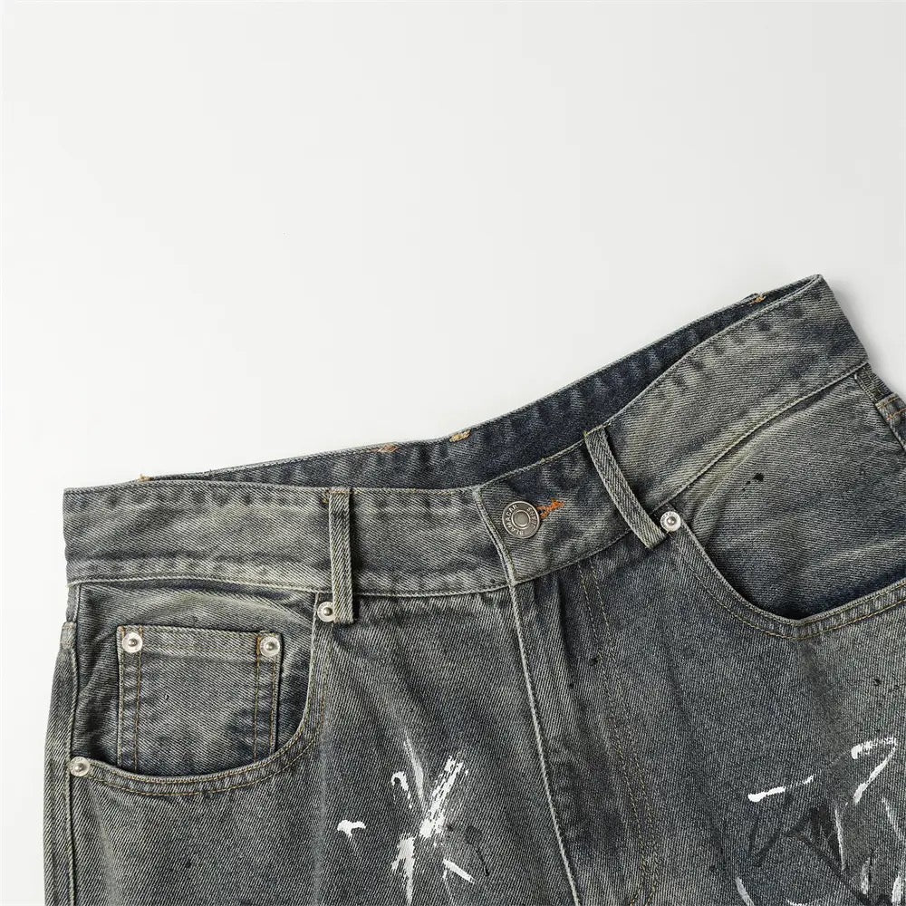 Graffiti Groove Denim Pants - h0neybear