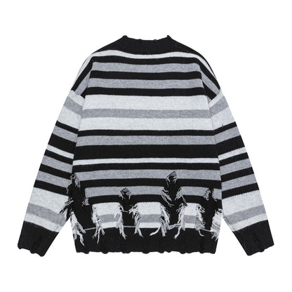 Avian Embrace Striped Sweater