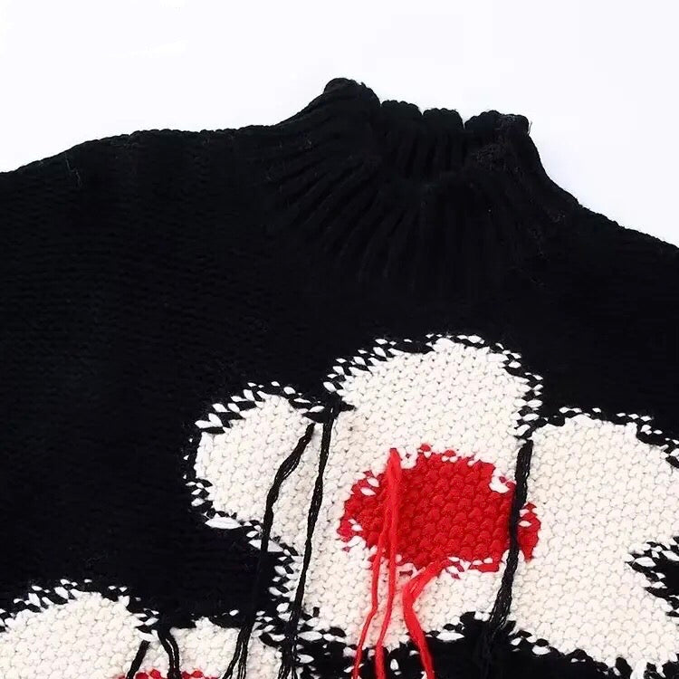 Red Heart Flower Knitted Vest | Crochet Vest Top | h0neybear