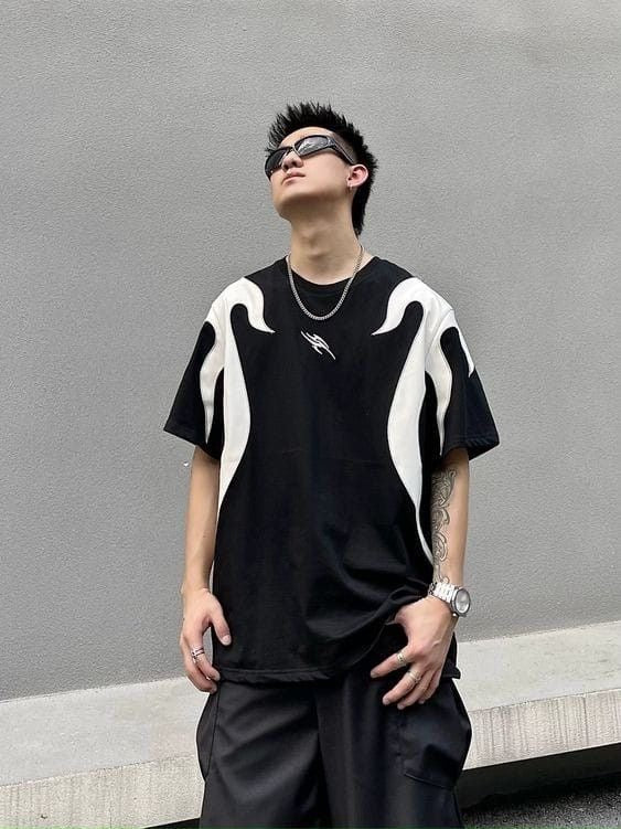 Contrast Flames T-shirt