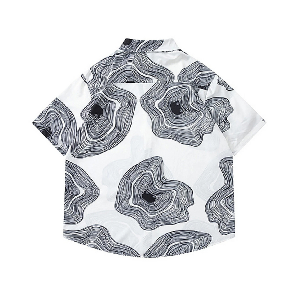 Abstract Swirl Button-Down Shirt - h0neybear