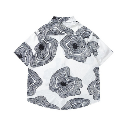 Abstract Swirl Button-Down Shirt - h0neybear