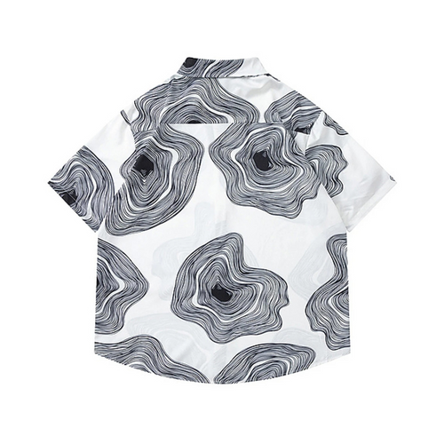 Abstract Swirl Button-Down Shirt - h0neybear
