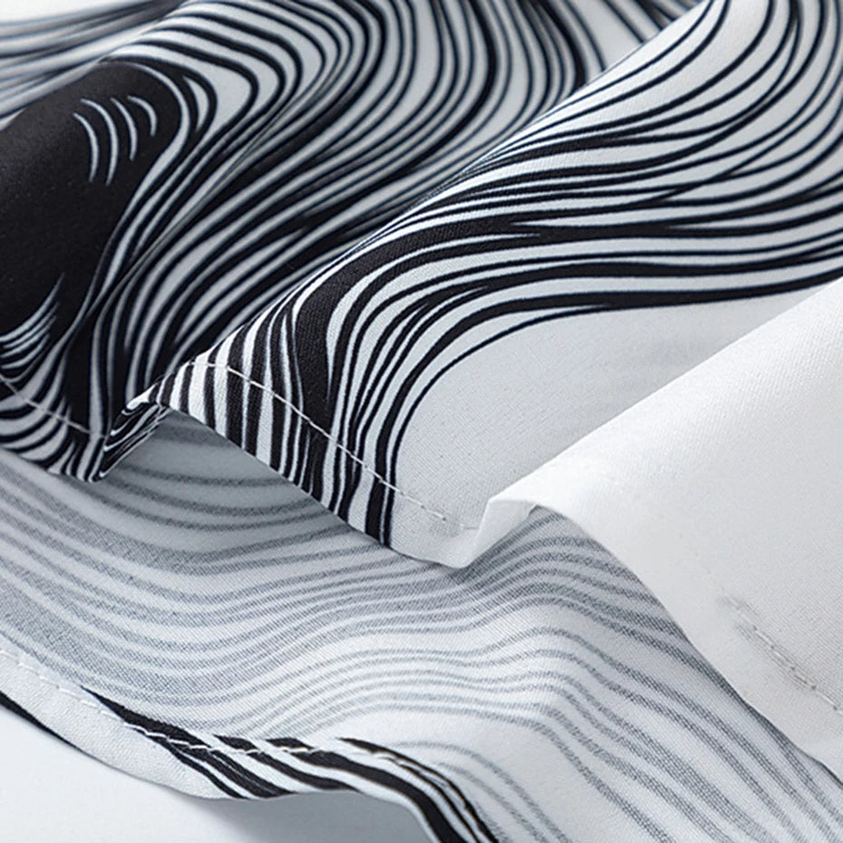 Abstract Swirl Button-Down Shirt - h0neybear