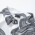 Abstract Swirl Button-Down Shirt - h0neybear